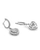 Diamond Pave Heart Drop Huggie Earrings